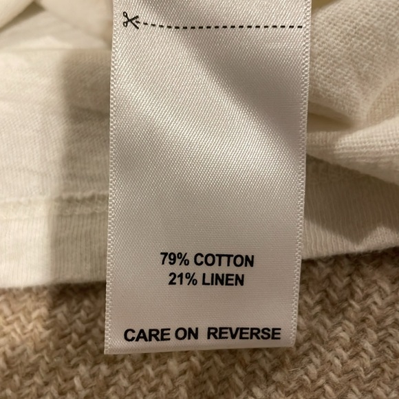 Billy Reid LS Shirt Medium Men White/Tan - Picture 3 of 6